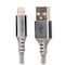 Ventev Chargesync Alloy USB A to Apple Lightning Cable 4ft, Steel Gray ACABMFISTEVNV - alternate 3